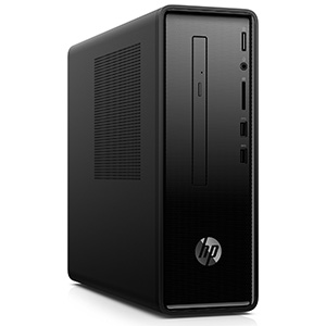 HP Slimline 290 7th Generation AMD A6-Series APUs A6-9225 4 GB DDR4-SDRAM 1TB HDD Mini Tower Black PC Windows 10 Pro